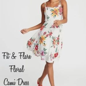 Old Navy Short Dress White Floral Cami Style Top Short & Flare
